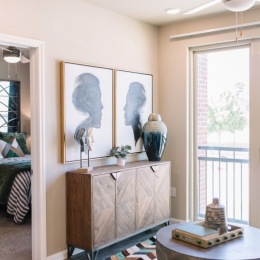 living room with natural light